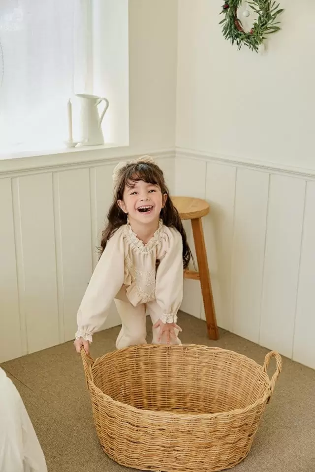 Pink Berry - Korean Children Fashion - #stylishchildhood - Lace Top Bottom Set - 7