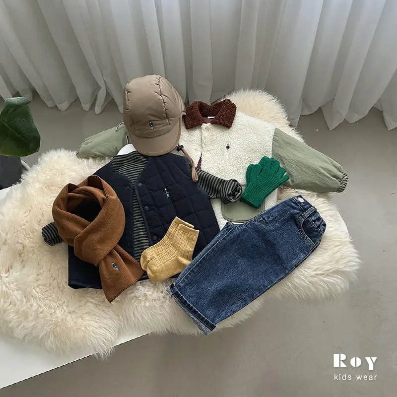 Roy - Korean Children Fashion - #minifashionista - New Fleece Jeans - 5