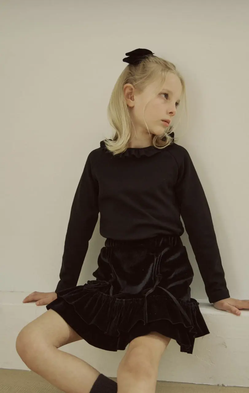 Soye - Korean Children Fashion - #magicofchildhood - Velet Bon Bon Skirt - 3