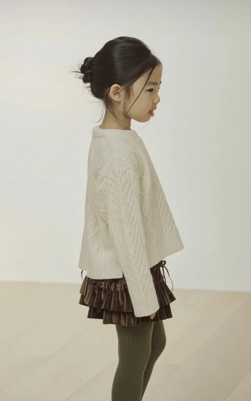 Soye - Korean Children Fashion - #prettylittlegirls - Velet Bon Bon Skirt - 5