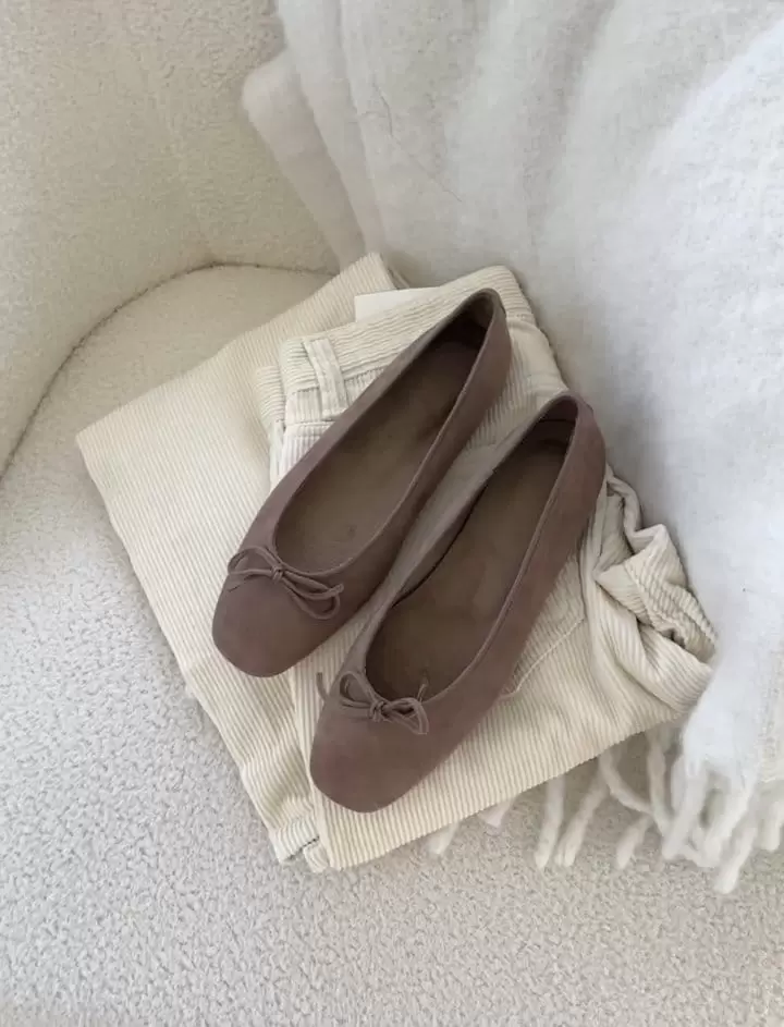 Ssangpa - Korean Women Fashion - #restrostyle - LI2627 Fleece Flats & Ballerinas - 5