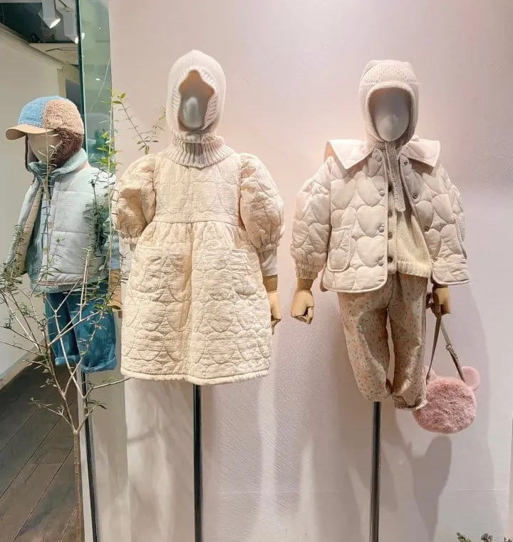Studio M - Korean Children Fashion - #childofig - Milky Heart Embroider One-Piece
