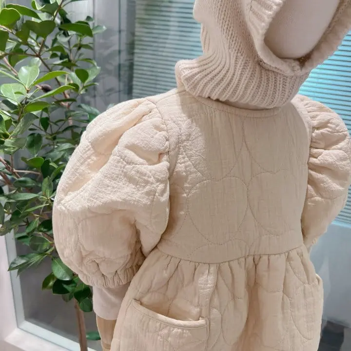 Studio M - Korean Children Fashion - #fashionkids - Milky Heart Embroider One-Piece - 5
