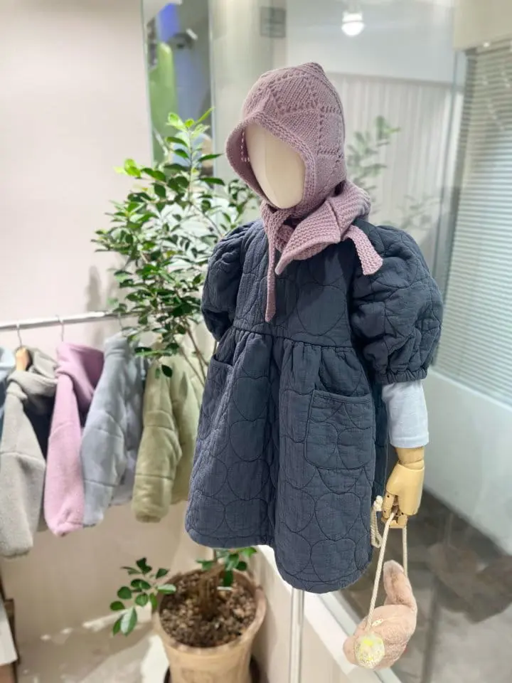 Studio M - Korean Children Fashion - #kidzfashiontrend - Milky Heart Embroider One-Piece - 8