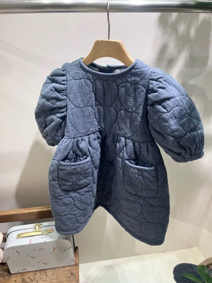 Studio M - Korean Children Fashion - #minifashionista - Milky Heart Embroider One-Piece - 12