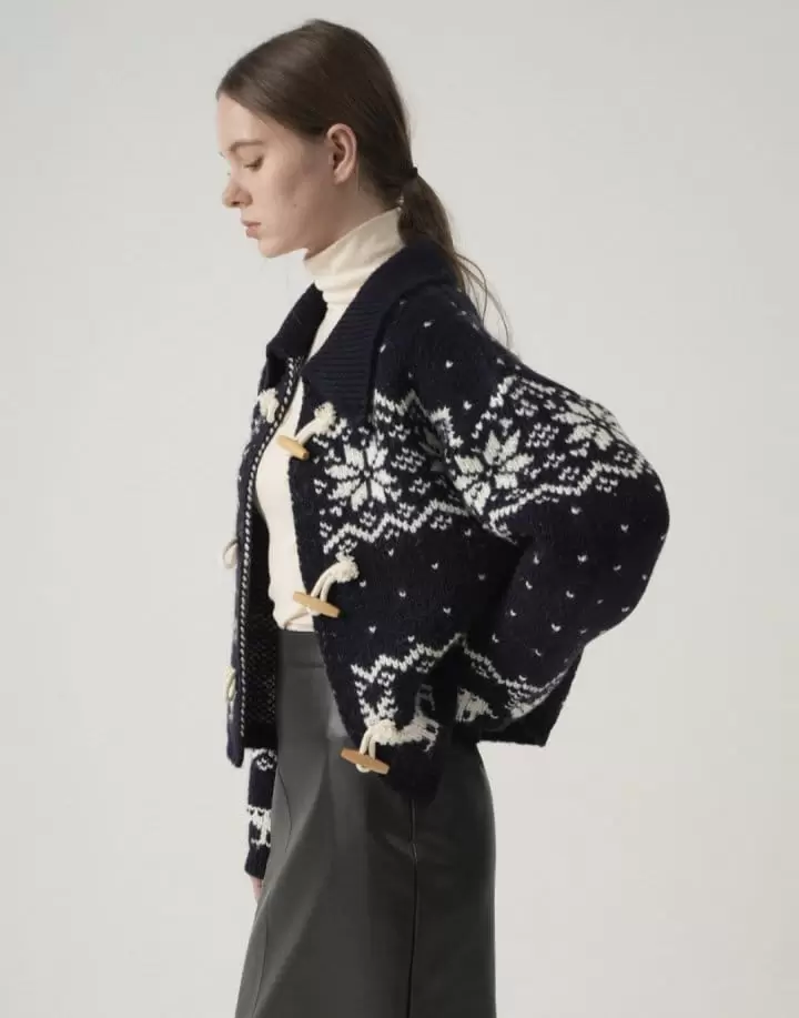 Tahiti - Korean Women Fashion - #shopsmall - Dolph Collar Cardigan - 2