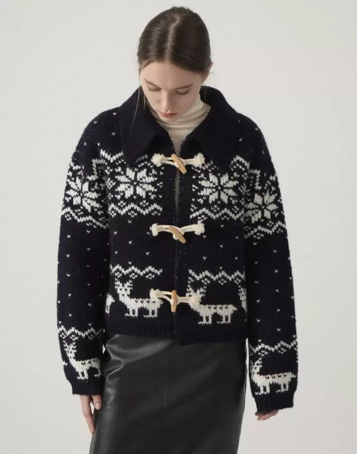 Tahiti - Korean Women Fashion - #thatsdarling - Dolph Collar Cardigan - 3