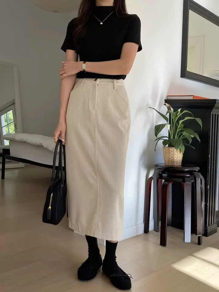 Tahiti - Korean Women Fashion - #womensfashion - Rib Fleece Skirt - 10