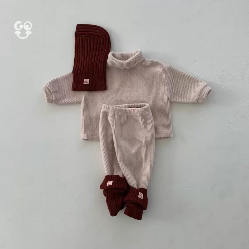go;u - Korean Baby Fashion - #babyfever - Bbo Bbo Turtleneck Tee - 2