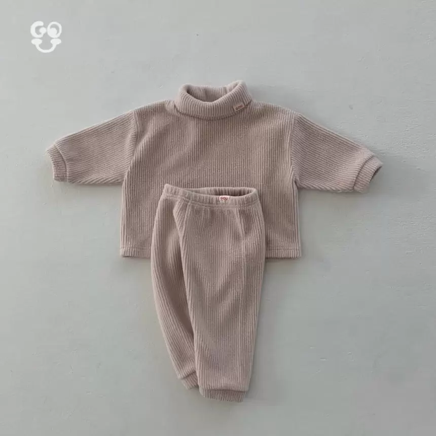 go;u - Korean Baby Fashion - #babyoutfit - Bbo Bbo Turtleneck Tee - 8